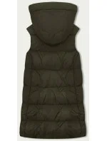 Dámská vesta v khaki barvě s kapucí model 18919189 - S'WEST