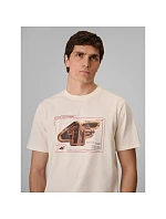 T-shirt regular z nadrukiem męski 4F 4FRSS26TTSHM4230-11S T-shirt regular z nadrukiem męski 4F 4FRSS26TTSHM4230-11S