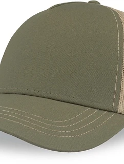 Atlantis Headwear Rapper Canvas-S 5-panelová truckerová čiapka 33.0234 olivová/khaki
