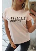 Limitovaná edice halenky pudrově model 18746462 - K-Fashion Limitovaná edice halenky pudrově model 18746462 - K-Fashion