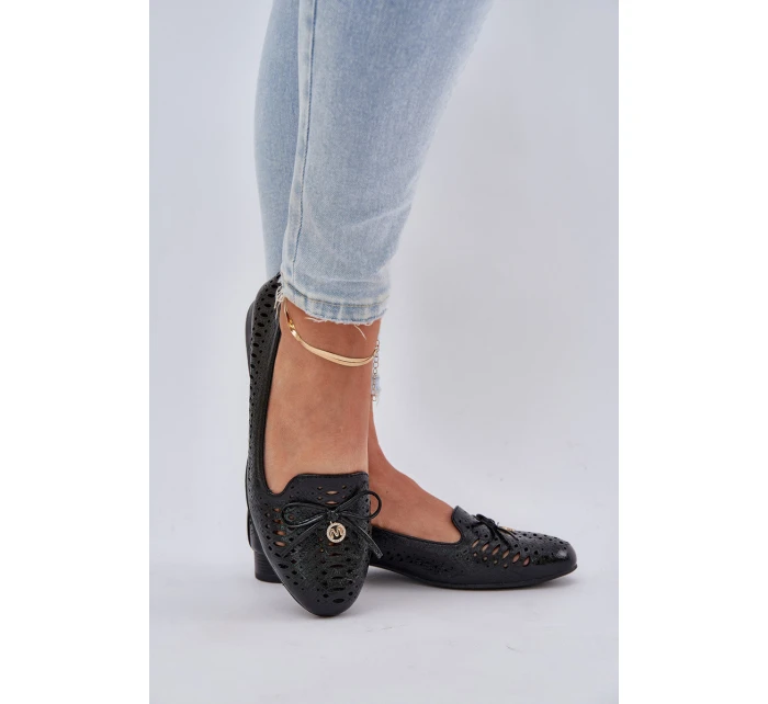 Lakované Baletky S Mašlí Eko Kůže Černé model 21685271 - Boto