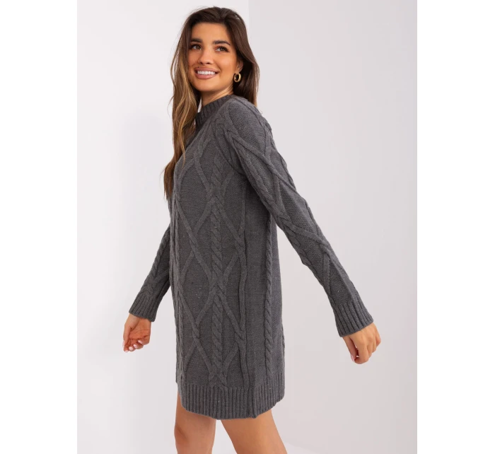 Sukienka BA SK ciemny szary model 19001845 - FPrice Sukienka BA SK ciemny szary model 19001845 - FPrice