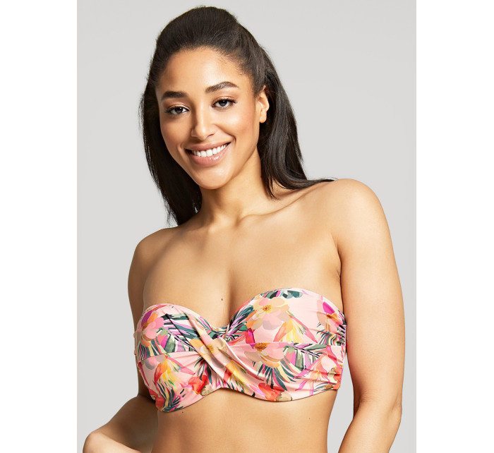 Swimwear Paradise Bandeau Bikini pink tropical SW1633