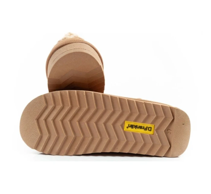 snow boots winter fashion  brown beige dámské model 21395269 - D.Franklin