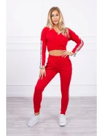 Sada s ozdobnými pásky červená