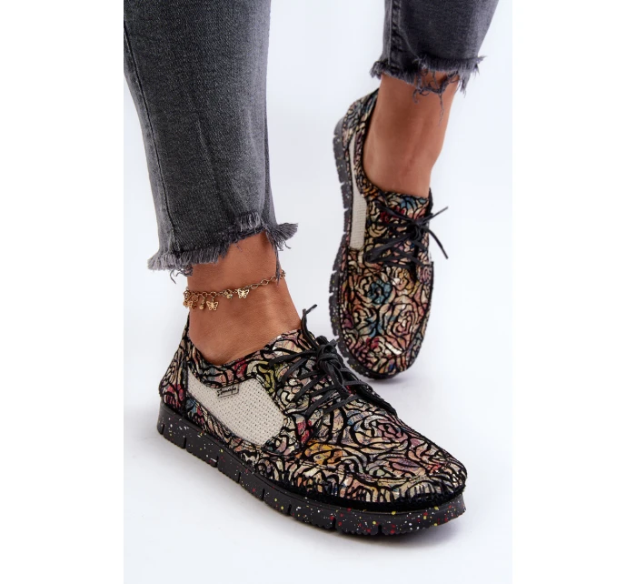 Dámské vzorované polobotky model 21659472 Černé - Maciejka