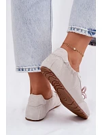 Dámske semišové nízke tenisky Big Star TT274599 Beige