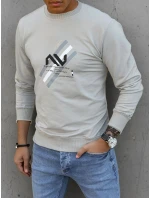 Pánská mikina s potiskem béžová Dstreet model 21966082 - FashionStreet