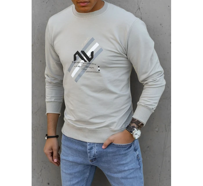 Pánská mikina s potiskem béžová Dstreet model 21966082 - FashionStreet