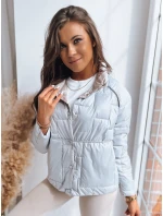 Dámská prošívaná oboustranná bunda světle šedá Dstreet model 21968769 - FashionStreet