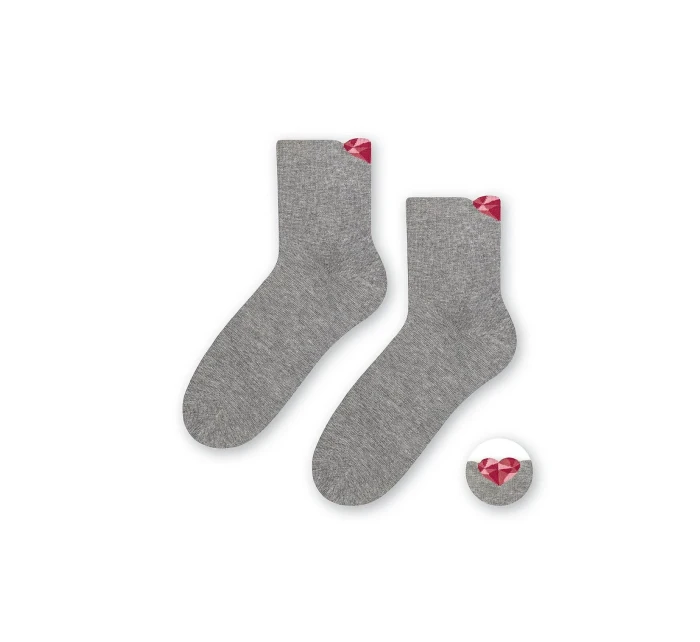 Dámské ponožky model 14559108 Srdce - Steven Dámské ponožky model 14559108 Srdce - Steven