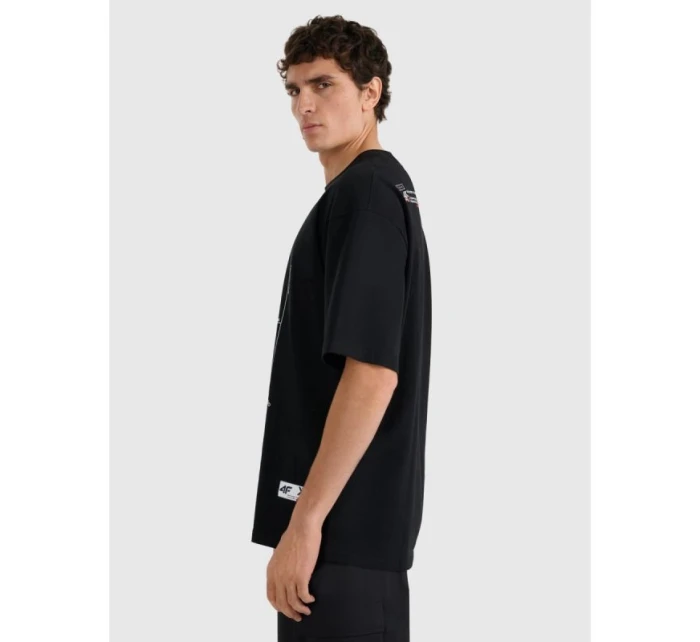 Pánske tričko oversize s potlačou 4F 4FRAW25TTSHM3257-20S Pánske tričko oversize s potlačou 4F 4FRAW25TTSHM3257-20S