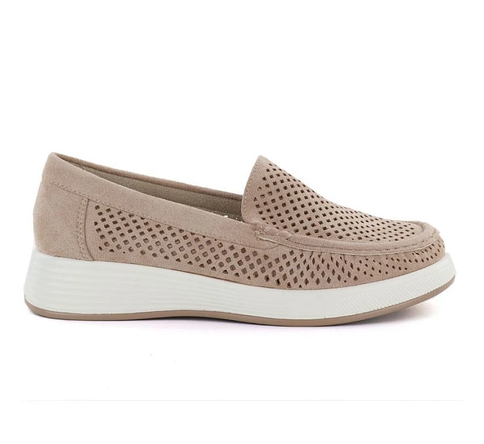 Dámské ažurové boty na platformě nude model 22068804 - SERGIO LEONE