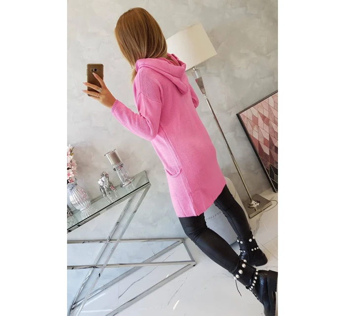 Sveter s obálkou dole svetlo ružový