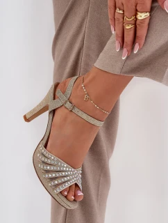 Sandály Na Podpatku Se A  Zlaté model 21685945 - D&A