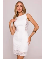 Mini šaty s krajkovými  ecru model 21136207 - Moe