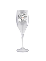 Personalizovaná nerozbitná pohár na prosecco s mapou Personalizovaná nerozbitná pohár na prosecco s mapou