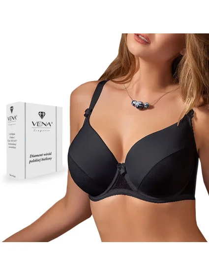 Dámská podprsenka model 19012121 Černá - Vena Dámská podprsenka model 19012121 Černá - Vena