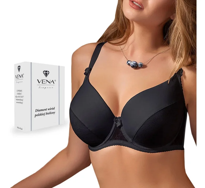 Dámská podprsenka model 19012121 Černá - Vena Dámská podprsenka model 19012121 Černá - Vena