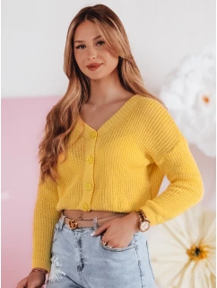 Dámský oversize žebrovaný svetr žlutý Dstreet model 21986109 - FashionStreet