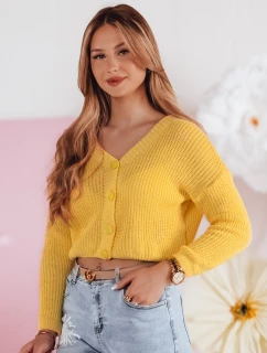 Dámsky nadrozmerný rebrovaný sveter SWEETDREAM žltý FashionStreet MY2462