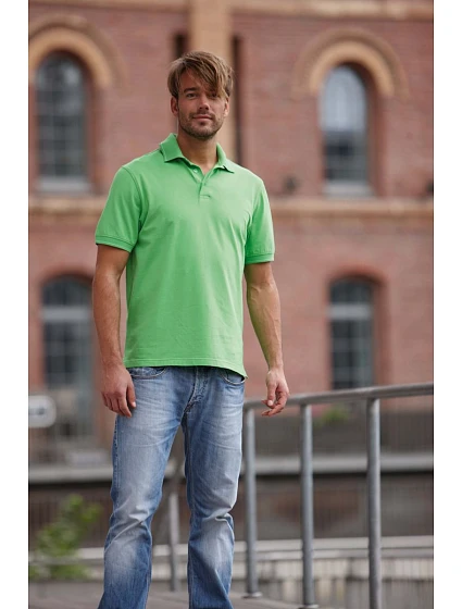 JN Pánské žerzejové elastické polo 02.0 lime green/white model 22487156 - Daiber