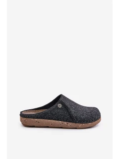 Męskie Obuwie Domowe Kapcie Klapki Inblu MT000011 Grafitowe