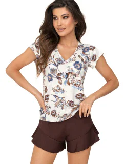 Pyžamo Naomi 1/2 Brown - Donna