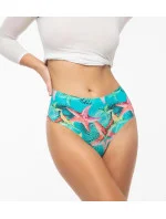 Sea Stars Simple Brasil Maxi nohavičky zelené a červené - Julimex