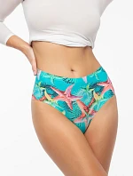 Sea Stars Simple Brasil Maxi nohavičky zelené a červené - Julimex