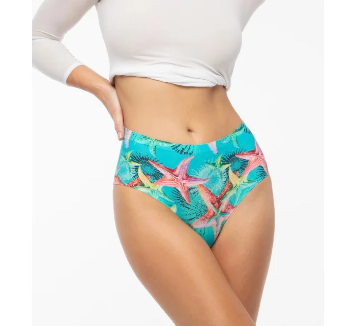 Sea Stars Simple Brasil Maxi nohavičky zelené a červené - Julimex