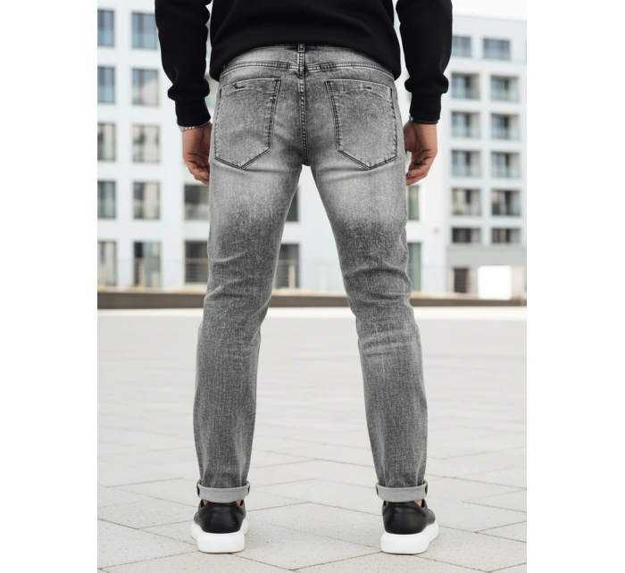 Pánske sivé džínsové nohavice FashionStreet UX4133