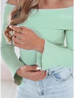 Dámská halenka s odhalenými rameny světle zelená Dstreet model 21985583 - FashionStreet