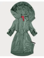 Světle zelená dámská bunda s ohrnutými rukávy model 20911378 - LHD
