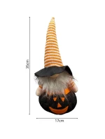 DEKORATÍVNA FIGÚRKA NA TEKVICI 35CM LED HALLOWEEN ČIERNA