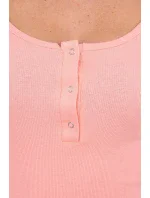 Šaty s marhuľovým výstrihom na gombíky