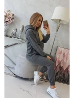 Zateplená súprava s ozdobným vreckom grafitová melanž Zateplená súprava s ozdobným vreckom grafitová melanž