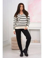Svetr set Pruhovaná mikina + Kalhoty černý Svetr set Pruhovaná mikina + Kalhoty černý