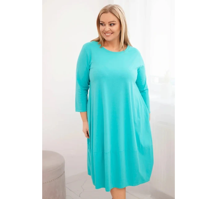 Dámska bavlnená sukňa s vyhrnutými rukávmi a vreckami Mint