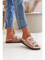 Dámske papuče s prackami a kožou Ezilena Dámske papuče s prackami a kožou Ezilena