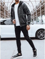 Pánská rozepínací zateplená mikina tmavě šedá Dstreet model 21970392 - FashionStreet