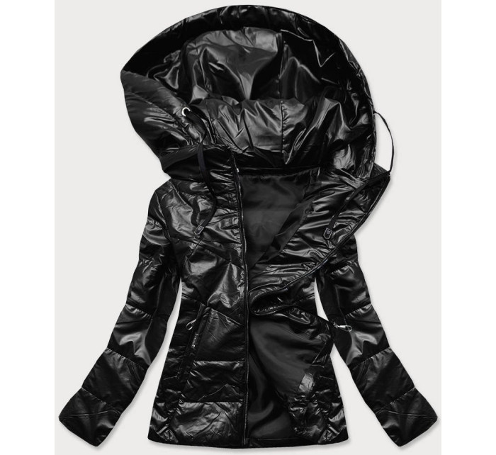 Černá lesklá dámská bunda model 15788643 - S'WEST