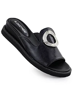 Dámské žabky na nízkém podpatku černé M.Daszynski