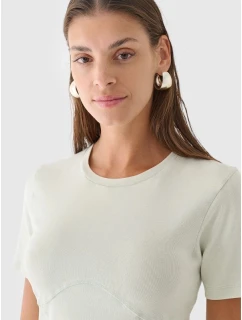 Crop top slim smooth dámsky 4F 4FRAW24TTSHF2581-47S