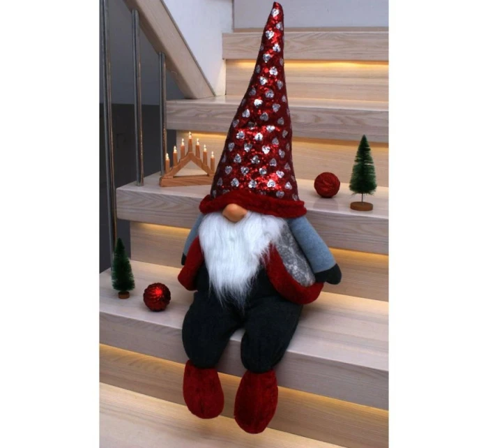 VIANOČNÝ TRPASLÍK SEDIACI 92CM