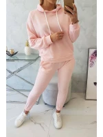 Tepláková súprava s kapucňou púdrovo ružová Tepláková súprava s kapucňou púdrovo ružová