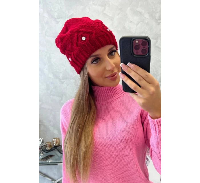 Dámska čiapka Ramona K383 červená