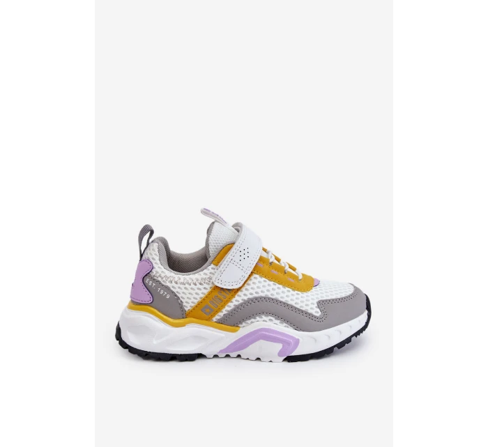 Dětská sportovní obuv se suchým zipem Big Star model 21609010 Bílá a žlutá - Big Star Shoes