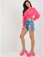 Bluzka DHJ BZ model 18484466 fluo różowy - FPrice Bluzka DHJ BZ model 18484466 fluo różowy - FPrice