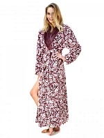 Dámsky župan Flora 2556 4803 Fialový s bielou - Vestis